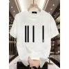 Kadın Kısa Kol Yazlık Tişört Bisiklet Yaka Baskılı Oversize T-Shirt - Beyaz
