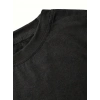 Kadın Tişört fiyonk baskılı Bisiklet yaka yazlık Kısa Kol oversize t-shirt - Siyah