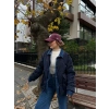 Kadın Jeans Detaylı Cıtcıtlı Ceket Mont - Lacivert