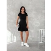Kadın kısa kollu Mini Elbise - Siyah