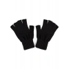 Kadın Kısa Parmaksız Triko Eldiven - Siyah