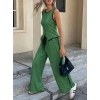 Kadın Kolsuz önü Düğmeli Yelek Ve Pantolon Ikili Takım