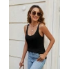 Kadın Kolsuz U Yaka Askılı Triko Bluz