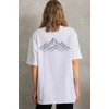 Kadın T-Shirt Nihilist Penguen Baskılı Bisiklet Yaka Kısa kol yazlık Tişört - Beyaz