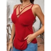 Kadın önden çapraz Askılı Uzun Vıskon Bluz