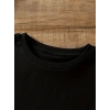 Kadın Tişört Ayı Baskılı Bisiklet Yaka Yazlık Kısa Kol T-shirt - Siyah