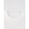 Kadın Kısa Kol Yazlık Tişört Bisiklet Yaka Baskılı Oversize T-Shirt - Beyaz