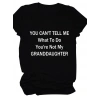Kadın Baskılı Tişört Kısa Kol Bisiklet Yaka T-shirt - Siyah
