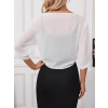 Kadın Truvakar Kol önden Bağlamalı Kısa şifon Bolero Ceket