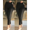 Kadın üste Oturan Paçası Bilek üzerinde Biten Krep Kumaş Kumaş Pantolon 36 (S) - 50 (5XL)