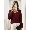 Kadın Uzun Kollu V Yakalı Viskon Iki Iplik Bluz