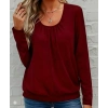Kadın Uzun Kollu Yuvarlak Yakalı Viskon Bluz