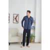 Kocabey 9252 Erkek  V Yaka Boydan Düğmeli Pijama Takımı