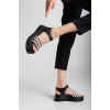 Lalen Siyah Kemerli Sandalet