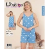Lindros BR-01613 Kadın İp Askılı Bürümcük Şortlu Takım