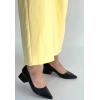 Meort Siyah Rugan Topuklu Ayakkabı