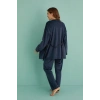 Mihra 13402 Kadın Kadife 3Lü Pijama Takımı