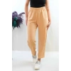 Moda Çizgi Aerobin Pantolon camel