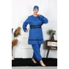 Moda Çizgi Büyük Beden Tesettür Mayo 7XL-8XL-9XL-10XL İndigo 55010