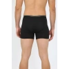 Moda Çizgi Erkek Büyük Beden Pamuk Likralı Boxer Siyah 40134