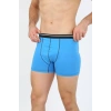 Moda Çizgi Erkek Pamuk Likralı Boxer Mavi 40133