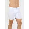 Moda Çizgi Erkek Pamuk Paçalı Külot Beyaz 40130