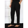 Moda Çizgi Erkek Pamuk Siyah Tek Alt Pijama 27495