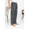 Moda Çizgi Erkek Pamuk Tek Alt Pijama Lacivert 27562