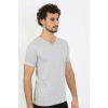 Moda Çizgi Erkek V Yaka Gri Penye Atlet 6560