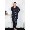 Moda Çizgi Kadın 3lü Sabahlık Takım 16105