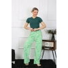 Moda Çizgi Kadın Bol Paça Penye Alt Üst Takım 5503
