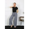 Moda Çizgi Kadın Bol Paça Penye Alt Üst Takım 5504