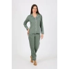 Moda Çizgi Kadın Penye Uzun Kol Pijama Takım 2775