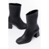 MSK-032 Siyah Topuklu Fermuarlı Kadın Bot