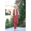 Pelerinli Takım Elbise mc0034 Kiremit