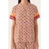 Pierre Cardin PC8823-S Kadın Gömlek Yaka Pijama Takımı