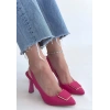 Pıert Fuşya Cilt Topuklu Ayakkabı