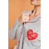 Pjs 28064 Kadın Düğmeli Pijama Takım