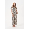 PJS 29049 Kadın Düğmeli Pijama Takım