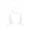 Samuray Ninja Çift Kapşonlu ZIP Fermuarlı Kanguru Cepli Tam Fermuarlı Hoodie Swetshirt - Beyaz