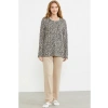 Sementa 76413 Rahat Kalıp Leopar Kombinli Pijama Takım
