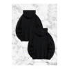 Sevgili Çift Kombini Örümcek Baskılı Kapüşonlu Sweatshirt Hoodie - Siyah