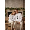 Sevgililer Günü Baskılı Oversize Bisiklet Yaka Sweatshirt - Beyaz