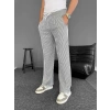 Su Yolu Çizgili Cepli Pantalon Yazlık - Gri
