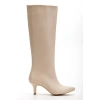 SYT-2025 Bej Cilt Günlük Kadın Çizme