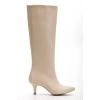 SYT-2025 Bej Cilt Günlük Kadın Çizme