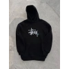 Üç İplik Kapşonlu Baskılı SweatShirt - Siyah
