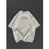 Unisex Baskılı Oversize T-Shirt - Beyaz