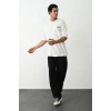 Unisex Baskılı Oversize T-Shirt - Beyaz