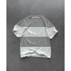 Unisex Bisiklet Yaka Parçalı T-Shirt - Gri